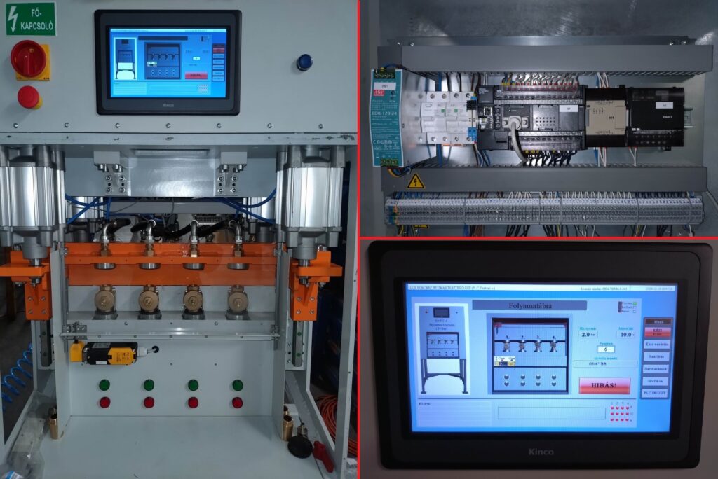Golyós csap nyomás/vákuum tesztelő villamos vezérlése