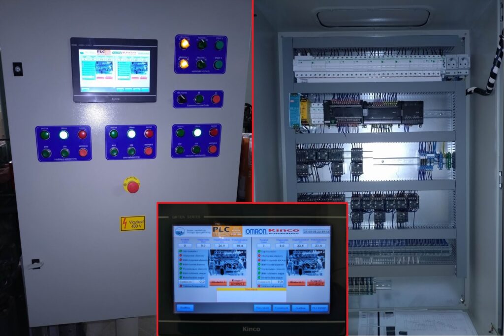 Belvízvédelmi szivattyútelep villamos vezérlése